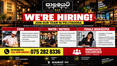 Cook / Waiter / Waitress / Female Bookkeeper