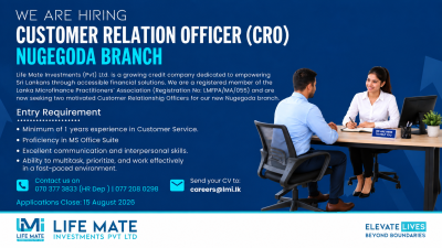 Customer Relation Officer (CRO)