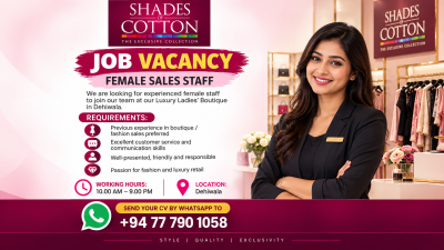 Female Sales Staff – Ladies’ Boutique