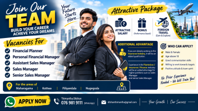 Financial Planner / Sales Management Vacancies