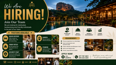 Hotel & Resort Staff Vacancies – Sigiriya