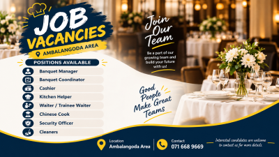 Hotel Staff Vacancies – Ambalangoda Area