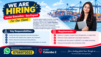 Junior Executive – Sea Export