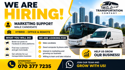 Marketing Support Officer – Male