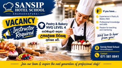 Pastry & Bakery Instructor – NVQ Level 4