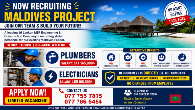 Plumbers & Electricians – Maldives Project