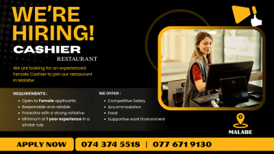 Restaurant Cashier – Female