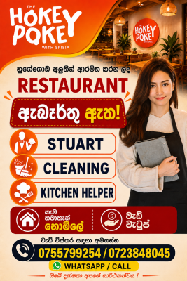 Restaurant Steward / Cleaning Staff / Kitchen Helper
