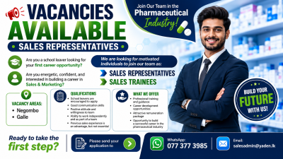 Sales Representatives / Sales Trainees – Pharmaceutical Industry