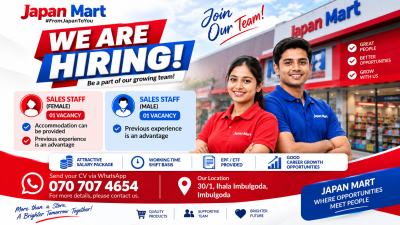 Sales Staff – Male / Female