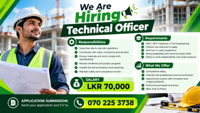 Technical Officer – Civil Engineering