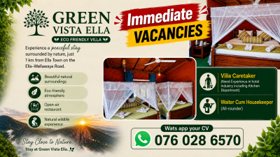 Villa Caretaker / Waiter Cum Housekeeper (All-Rounder)